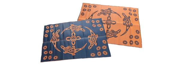 Choose from vibrant range of Aboriginal designs in recycled mats exclusively sold by Leave It to Leslie.