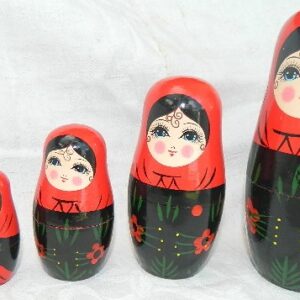 babuska doll black and red