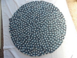 blue grey freckle ball fairy mat