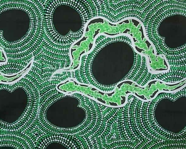 aboriginal design cushion 60 cm