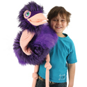 purple ostrich hand puppet