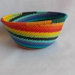 small rainbow telephone wire bowl