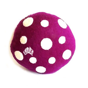 purple dot cushion