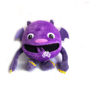 purple baby monster puppet movable mouth
