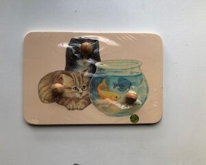 kittens and fish bowl knob puzzle