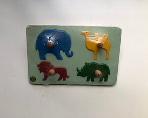 wild animals knob puzzle