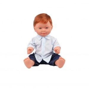 red hair boy doll with down syndrome features