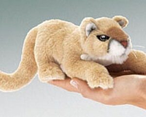 mountain lion finger puppet