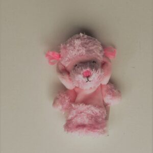 pink poodle finger puppet