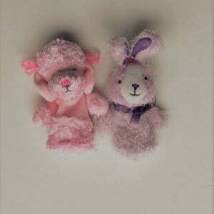 poodle and buny finger puppets