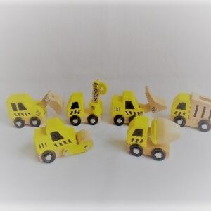 set six construction vehicles