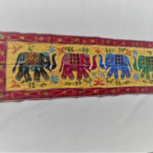 embroidered elephant table runner