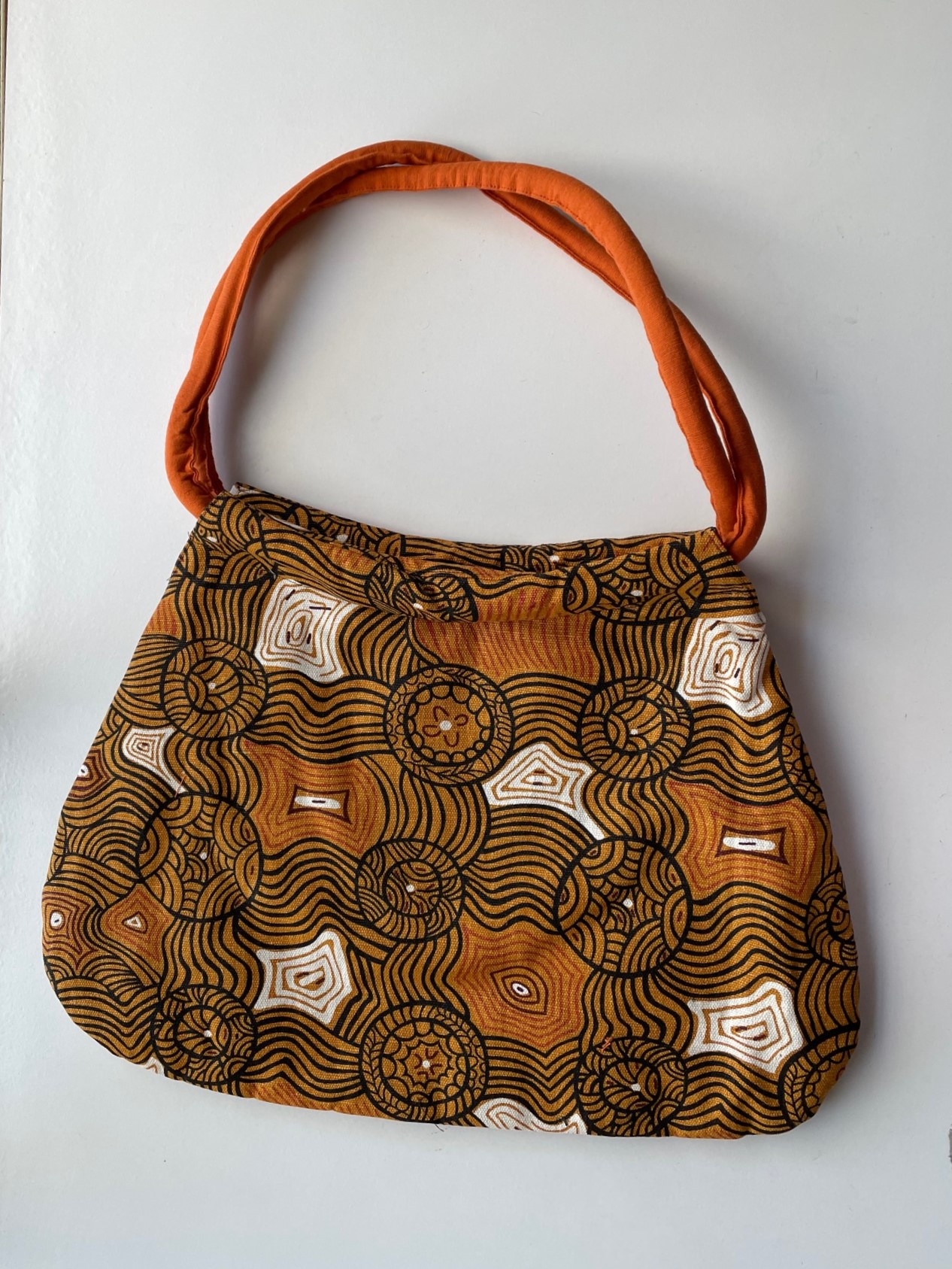 indigenous print handbag